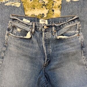 AGOLDE Women's Relaxed Blue Jeans
